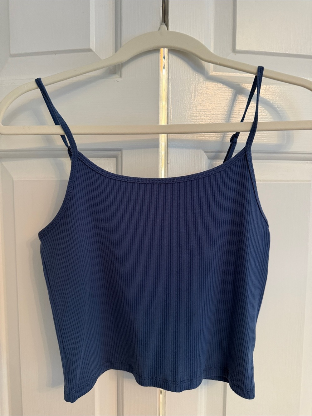Women's Ribbed Spaghetti Strap Camisole in dark blue